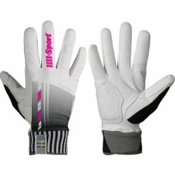 Meilleure vente ✔️ Gants De Ski LILL-SPORT GANTS LEGEND SLIM PINK 22 Blanc / Gris / Rose 😀