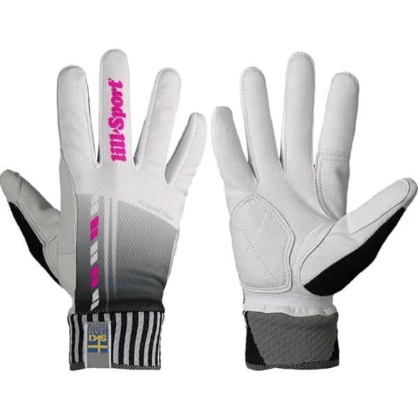 Meilleure vente ✔️ Gants De Ski LILL-SPORT GANTS LEGEND SLIM PINK 22 Blanc / Gris / Rose 😀