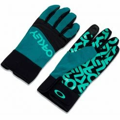 Meilleur prix 👏 Gants De Ski OAKLEY FACTORY PARK GLOVE GREEN LAKE 22 Noir / Vert 🥰