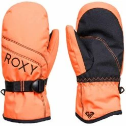 Acheter 👏 Moufles ROXY JETTY GIRL SOLID MITT FUSION CORAL 22 Noir / Orange 🧨