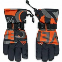 Tout neuf 🎁 Gants De Ski QUIKSILVER MISSION YTH B GLOV DARK ORANGE 22 Rouge / Gris / Noir 👍