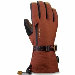 Grosses soldes 😀 Gants De Ski DAKINE LEATHER SEQUOIA GORE-TEX GLOVE DARK PINK 22 Marron / Noir 🤩