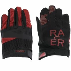 Remise ❤️ Gants Vélo RACER AIR RACE 3 BLACK BURGUNDY 22 Noir / Rouge 🎉