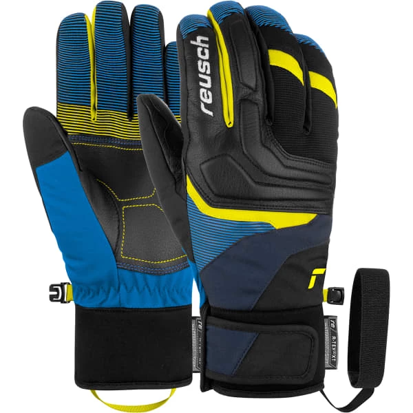 De gros đ Gants De Ski REUSCH STRIKE R-TEX XT BLACK/DRESS BLUE/SAF YELLOW 23 Bleu / Noir đ