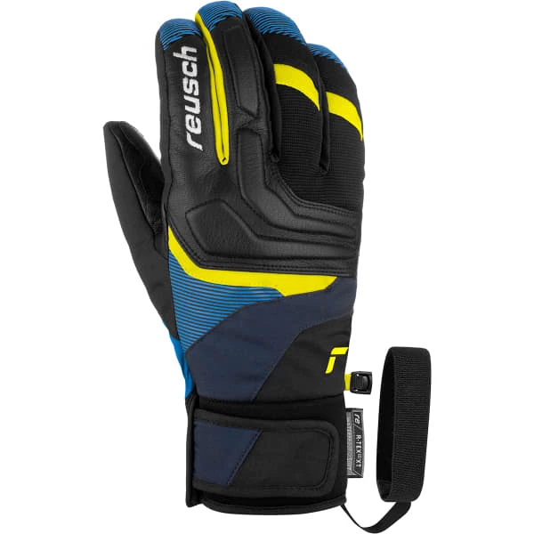 De gros đ Gants De Ski REUSCH STRIKE R-TEX XT BLACK/DRESS BLUE/SAF YELLOW 23 Bleu / Noir đ â Image 2