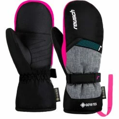 Le moins cher ⌛ Moufles REUSCH FLASH GORE-TEX JR MITT BLCK/BLCK MEL/PINK GLO 23 Noir / Gris 😉