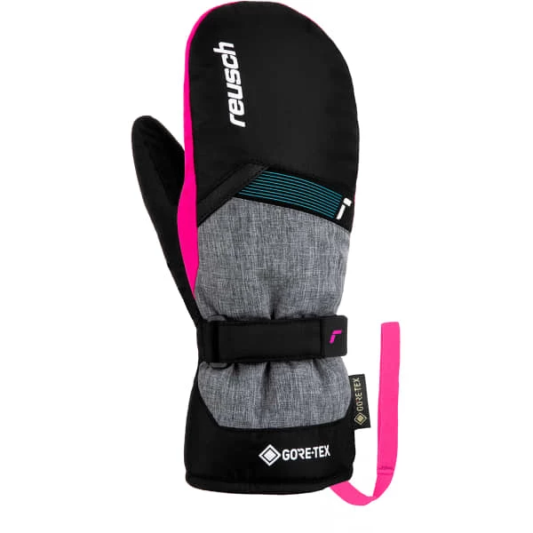 Le moins cher ⌛ Moufles REUSCH FLASH GORE-TEX JR MITT BLCK/BLCK MEL/PINK GLO 23 Noir / Gris 😉 – Image 2