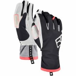 Offres 😀 Gants De Ski ORTOVOX TOUR GLOVE W BLACK RAVEN 23 Blanc / Noir 💯