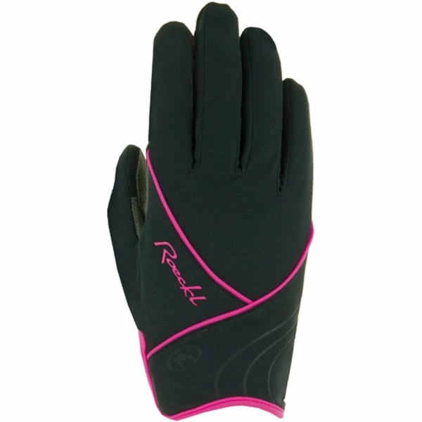 Nouveau 🌟 Gants De Ski ROECKL ELENA BLACK PINK 22 Noir 🧨