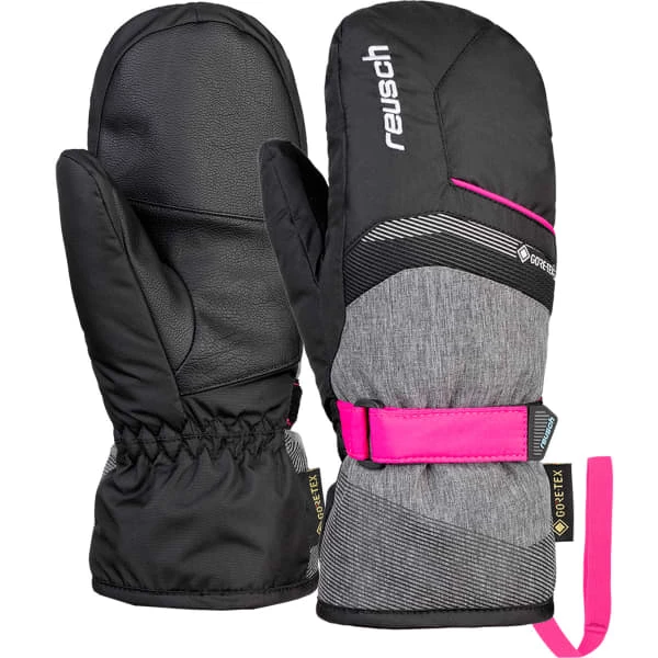Promo ⭐ Moufles REUSCH BOLT GTX JUNIOR MITTEN MELANG/PINK GLO 22 Gris / Rose 🌟