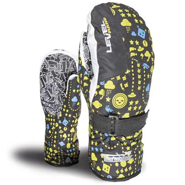 Remise 🥰 Moufles LEVEL KIDS MITT NOIR JAUNE 19 Noir / Jaune 😍