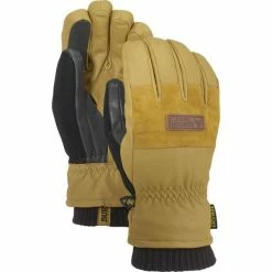Sortie 🔥 Gants De Ski BURTON MB FREE RANGE GLV RAW HIDE 22 Marron / Noir 😀