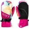 Tout neuf ✔️ Moufles ROXY JETTY GIRL MITT BRIGHT WHITE SUNSHINE FLOWERS 20 Rose 🤩