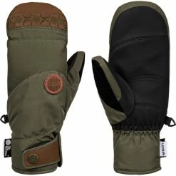 Nouveau ✨ Moufles ROXY VERMONT SPINDYE MITT IVY GREEN 20 Vert / Noir 🌟