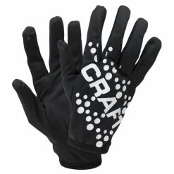 Vente flash 😍 Gants Running CRAFT GANTS DE RUNNING FINS IMPRIMÉS BLACK 20 Noir 😉