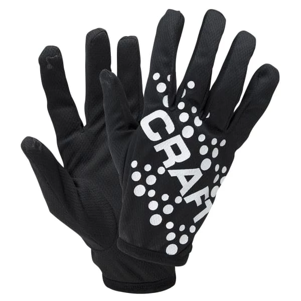 Vente flash đ Gants Running CRAFT GANTS DE RUNNING FINS IMPRIMĂS BLACK 20 Noir đ