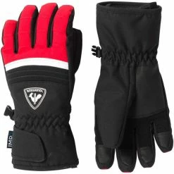 Le moins cher 🌟 Gants De Ski ROSSIGNOL JR TECH IMPR G SPORT RED 23 Noir / Rouge 🤩