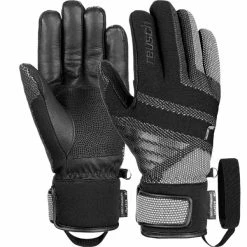Acheter 🔥 Gants De Ski REUSCH RE:KNIT LAURIN R-TEX XT BLACK/WHITE 21 Gris / Noir ⌛