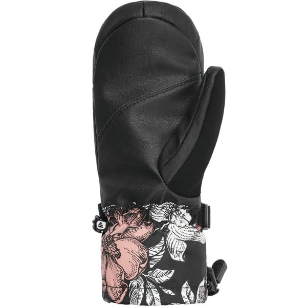 Coupon 🎉 Moufles PICTURE ANNA MITTS PEONIES BLACK 21 Noir / Blanc / Rose 😉 – Image 2