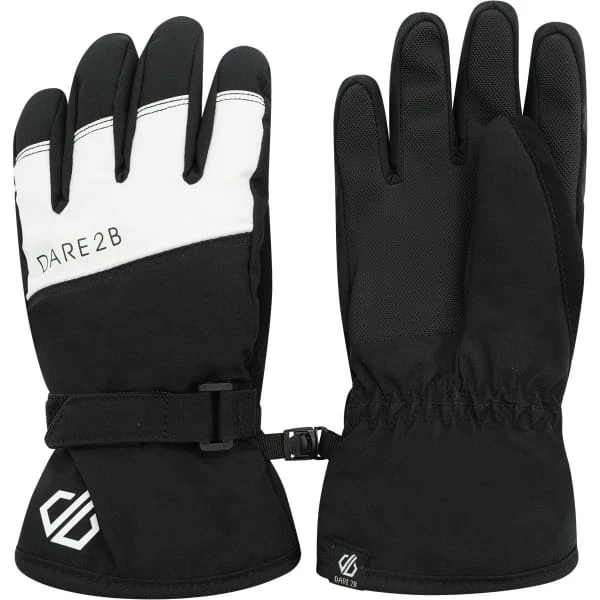 Nouveau đ„° Gants De Ski DARE 2B UNBEATEN GLOVE JR BLACK/WHITE 21 Noir đ