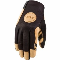 Meilleure affaire ⌛ Gants Vélo DAKINE COVERT GLOVE BLACK-TAN 22 Noir / Beige ⭐