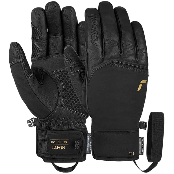 Nouveau 😀 Gants De Ski REUSCH LLEON R-TEX XT BLACK / GOLD 23 Noir 🤩 – Image 3