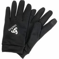 Remise đ Gants Running ODLO GLOVES STRETCHFLEECE LINER ECO E-TIP BLACK 22 Noir đ„