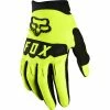 Coupon 🛒 Gants Vélo FOX YTH DIRTPAW GLOVE FLUO YELLOW 23 Noir / Jaune 🧨