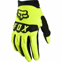 Coupon 🛒 Gants Vélo FOX YTH DIRTPAW GLOVE FLUO YELLOW 23 Noir / Jaune 🧨