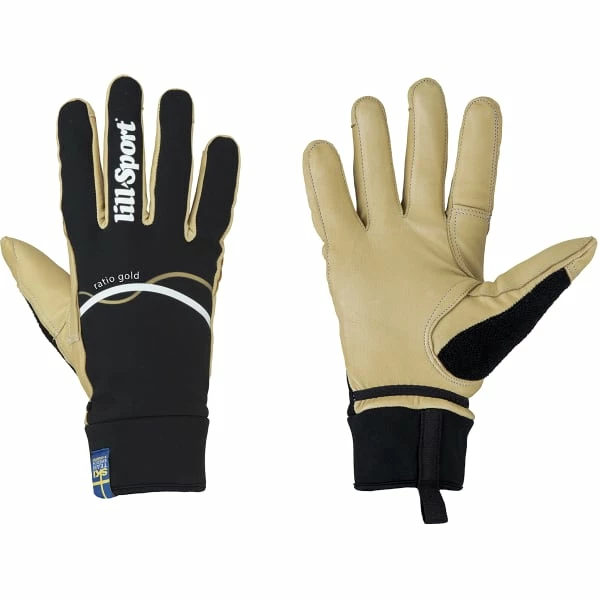 Promo ⭐ Gants De Ski LILL-SPORT RATIO GOLD BLACK 23 Noir 😀